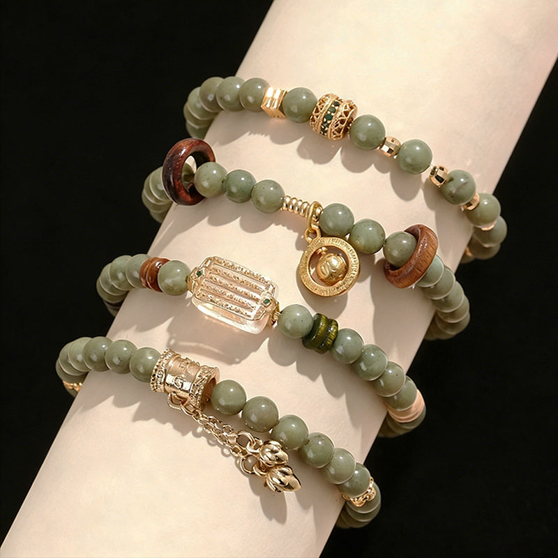 Alxa White Quartz Bead Bracelet