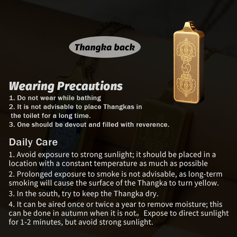 Foreseelucky Medicine Buddha Thangka Pendant Style 2