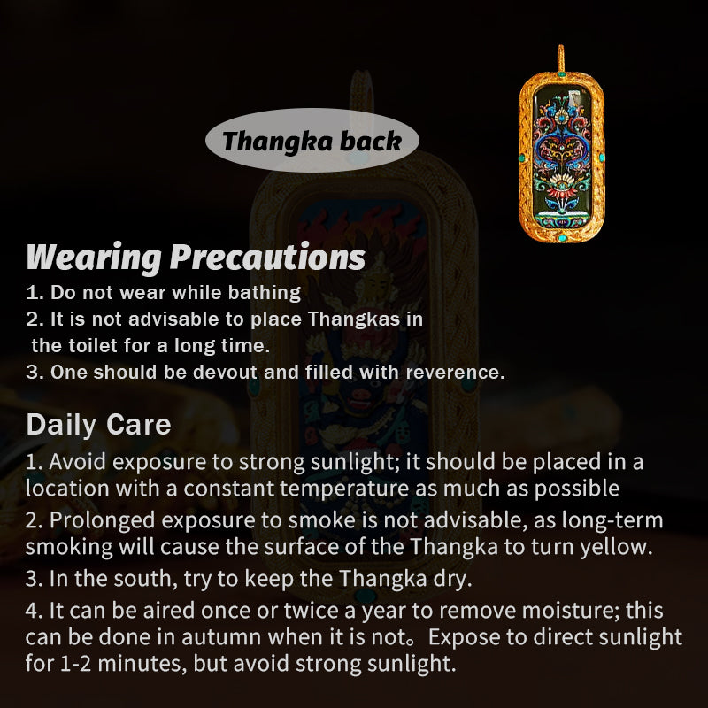 Foreseelucky Yamantaka Vajrabhairava Thangka Pendant Style 1