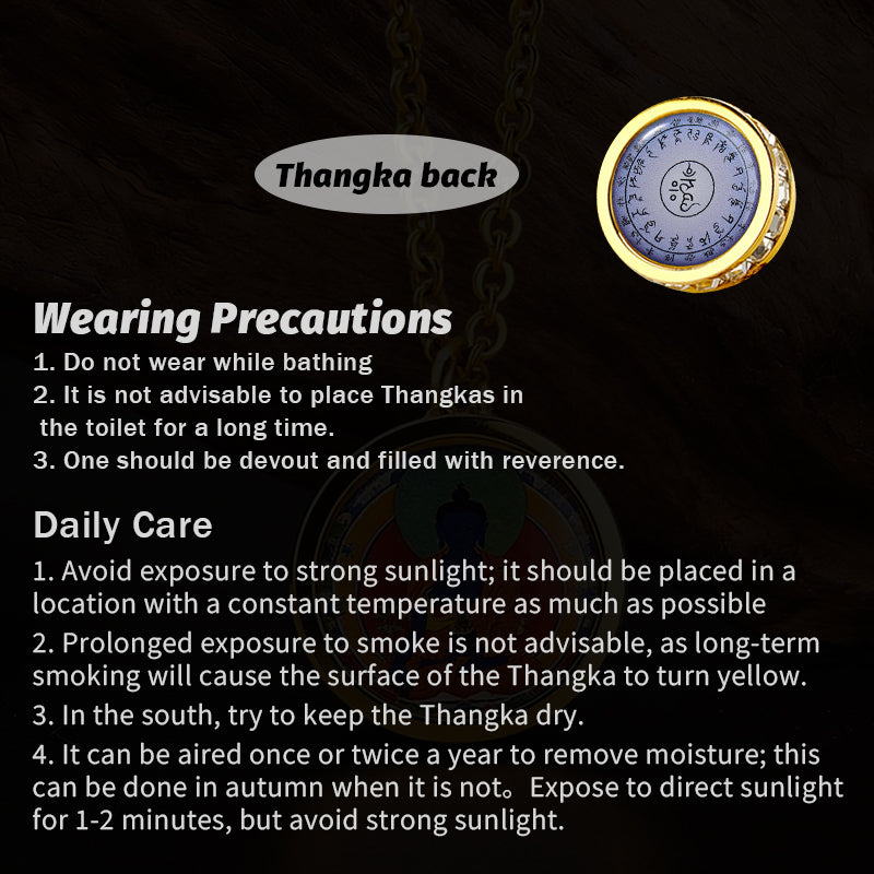 Foreseelucky Medicine Buddha Thangka Pendant Style 1