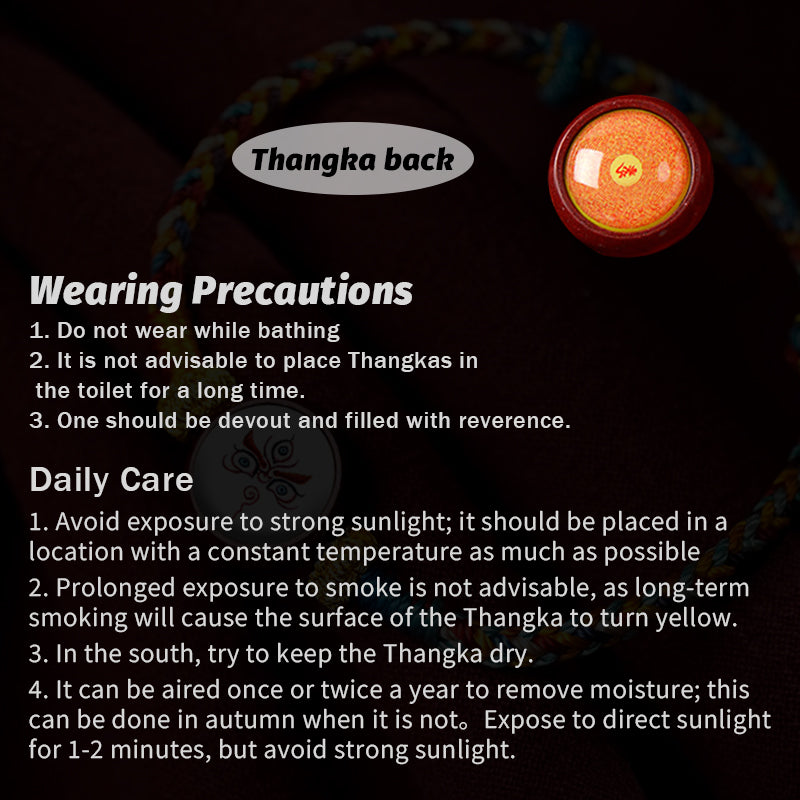 Foreseelucky White Jambhala Thangka Pendant Style 1