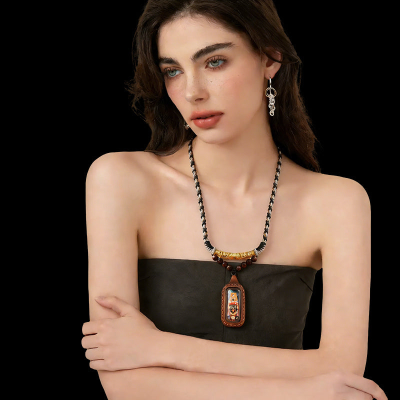 Foreseelucky Zaki Lhamo Thangka Necklace