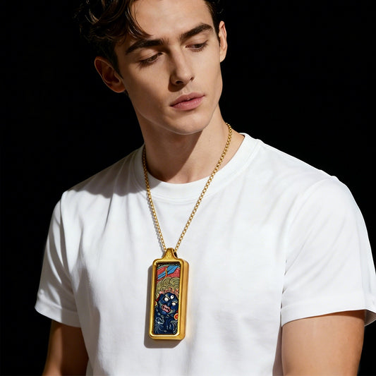 Foreseelucky Fudo Myo-o Thangka Pendant