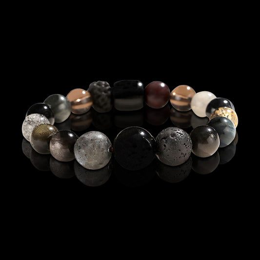 18-Bead Multi-Gem Five-Element Luck Bracelet