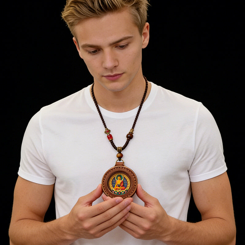 Foreseelucky Shakyamuni Buddha Thangka Pendant Style 2