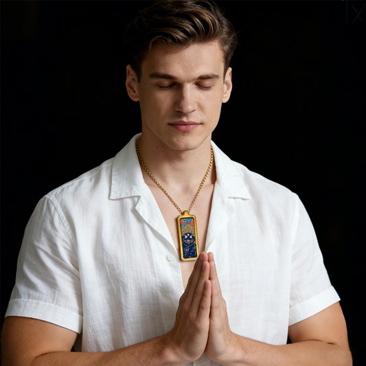 Foreseelucky Fudo Myo-o Thangka Pendant