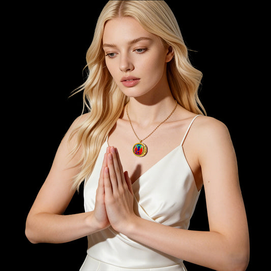 Foreseelucky Medicine Buddha Thangka Pendant Style 1