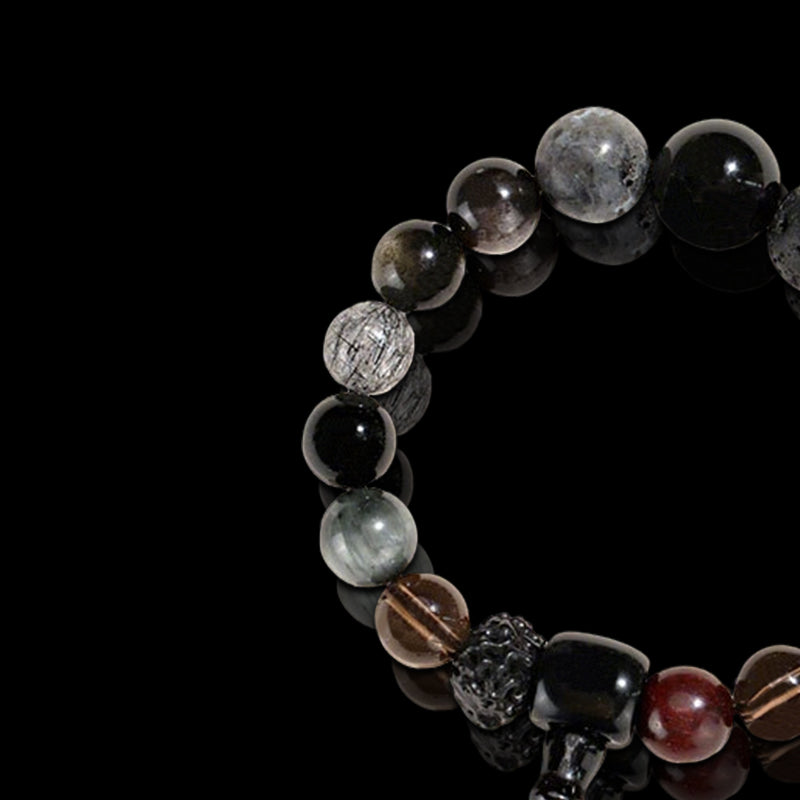 18-Bead Multi-Gem Five-Element Luck Bracelet