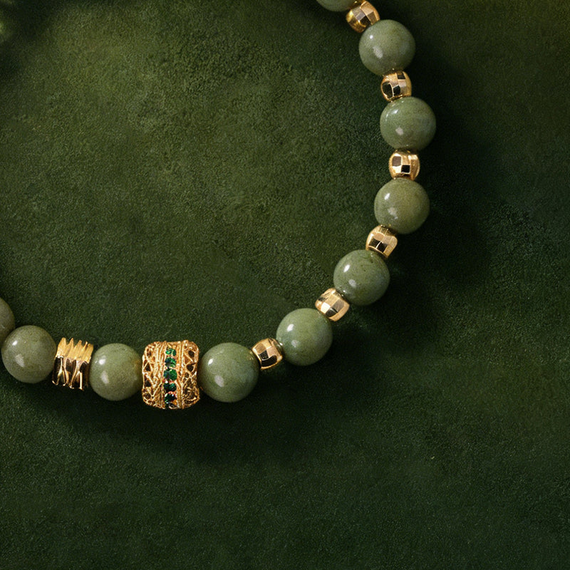 Alxa White Quartz Bead Bracelet