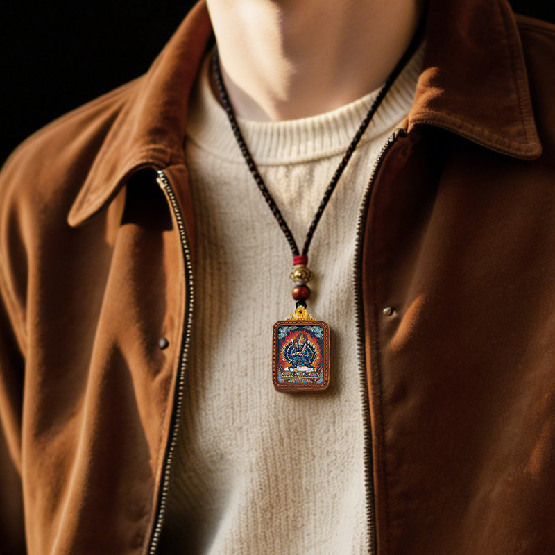 Foreseelucky Yamantaka Vajrabhairava Thangka Pendant Style 2