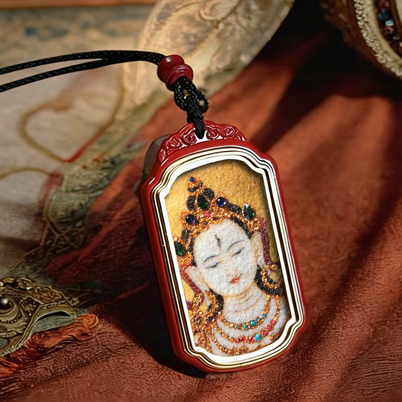 Foreseelucky White Tara Thangka Pendant Style 1