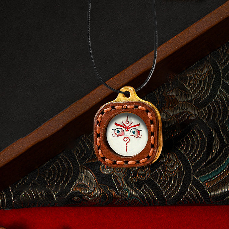 Foreseelucky White Jambhala Thangka Pendant Style 2