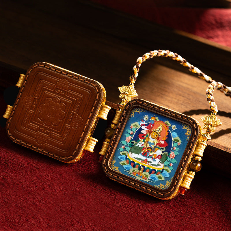 Foreseelucky Vaishravana Heavenly King Thangka Pendant Style 1