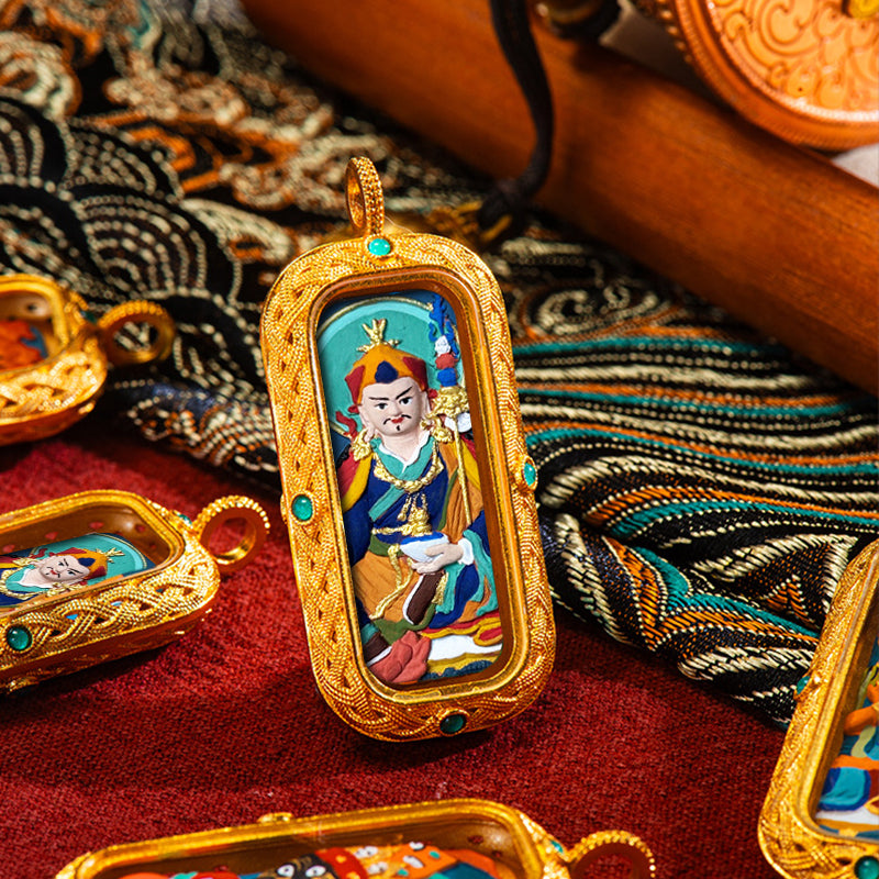 Foreseelucky Padmasambhava Guru Rinpoche Thangka Pendant Style 2