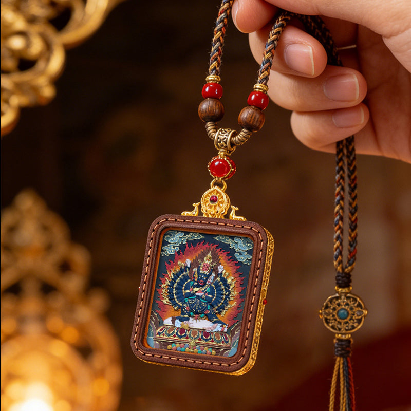 Foreseelucky Yamantaka Vajrabhairava Thangka Pendant Style 2